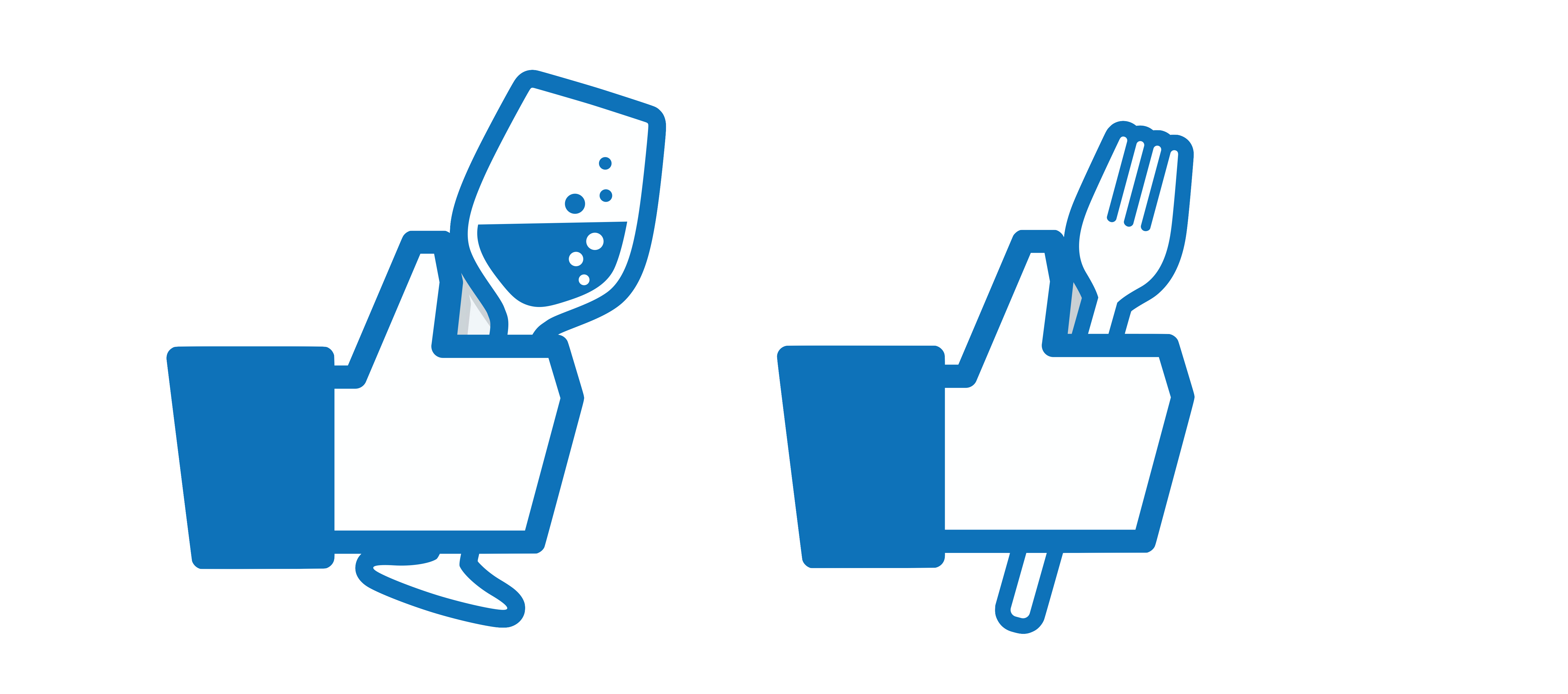 Facebook Likes with glass and fork